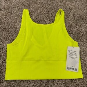 NWT lululemon power pivot tank ribbed yellow size 12